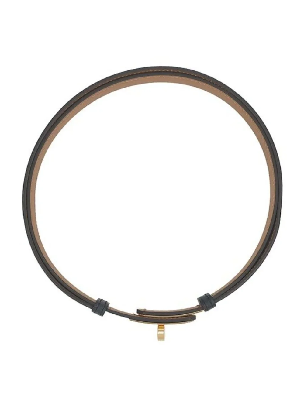 Hermes Belt Kelly 18 Veau Epsom Black Gold Turnlock Slide Adjustment